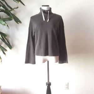 SOLD NWOT Charcoal Bell Sleeve Mock Neck Sweatshirt
